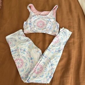 Wolven threads bra and leggings yoga set small